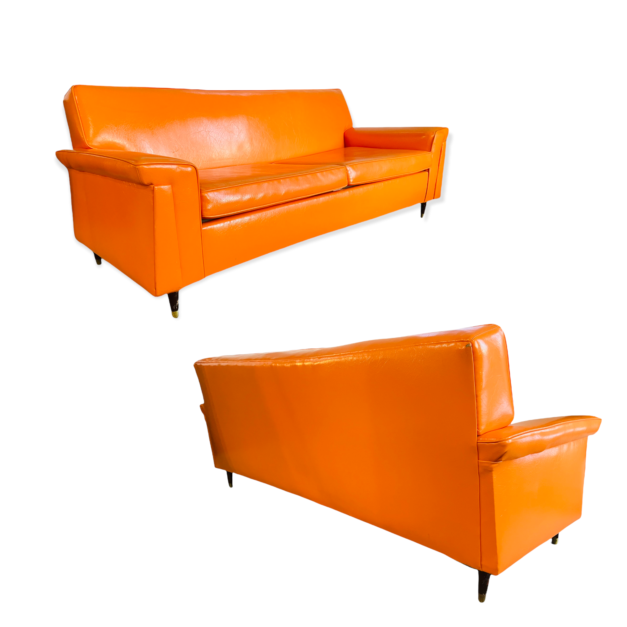 Retro 1970’s Orange Sofa & Club Chairs Set image 0