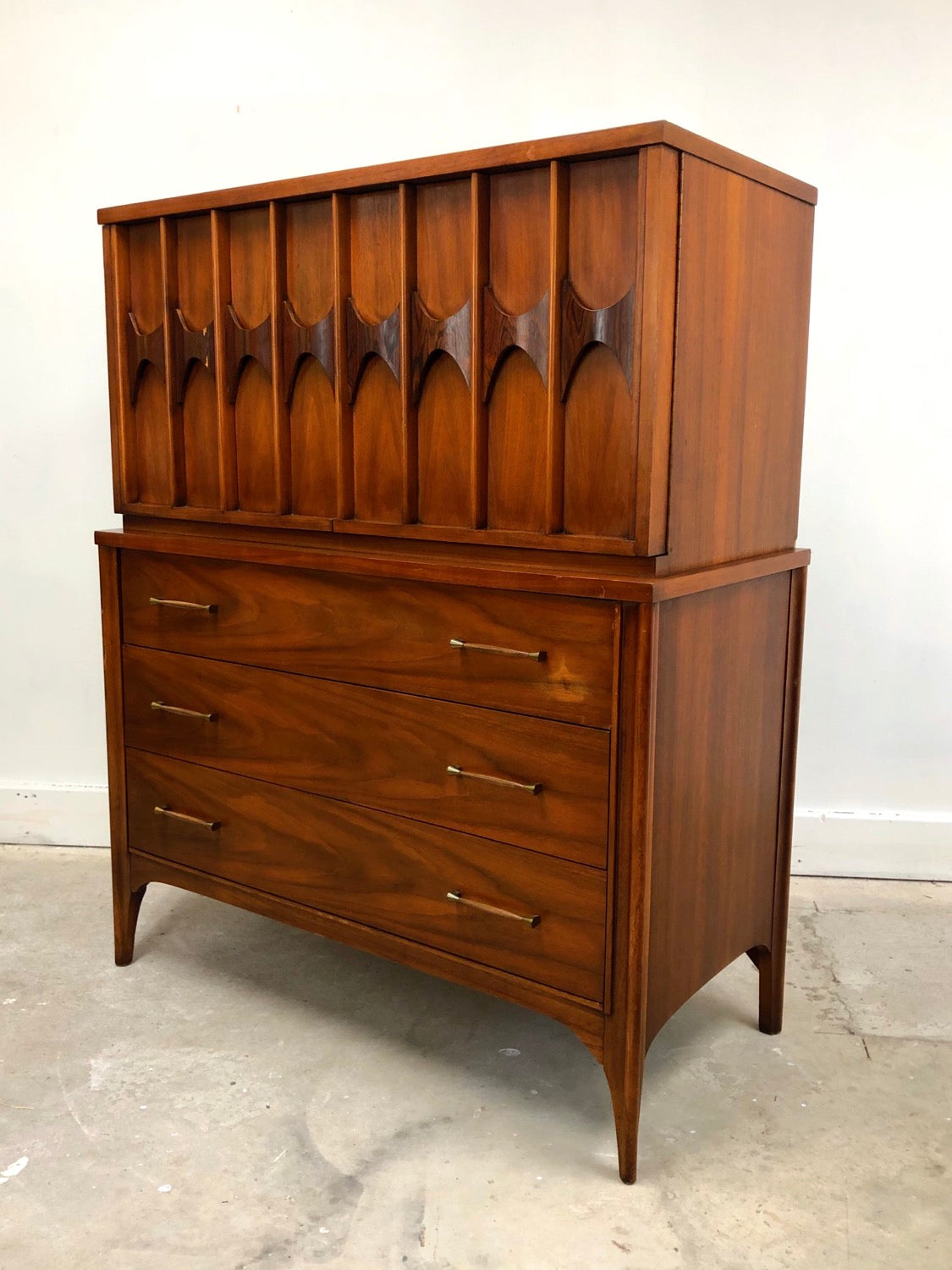 Mid-Century Modern Tall Walnut Chest/Dresser by Kent Coffey image 0