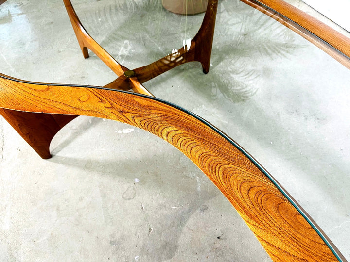 Mid-Century Modern Kidney Shape Coffee Table by Lane Furniture image 6