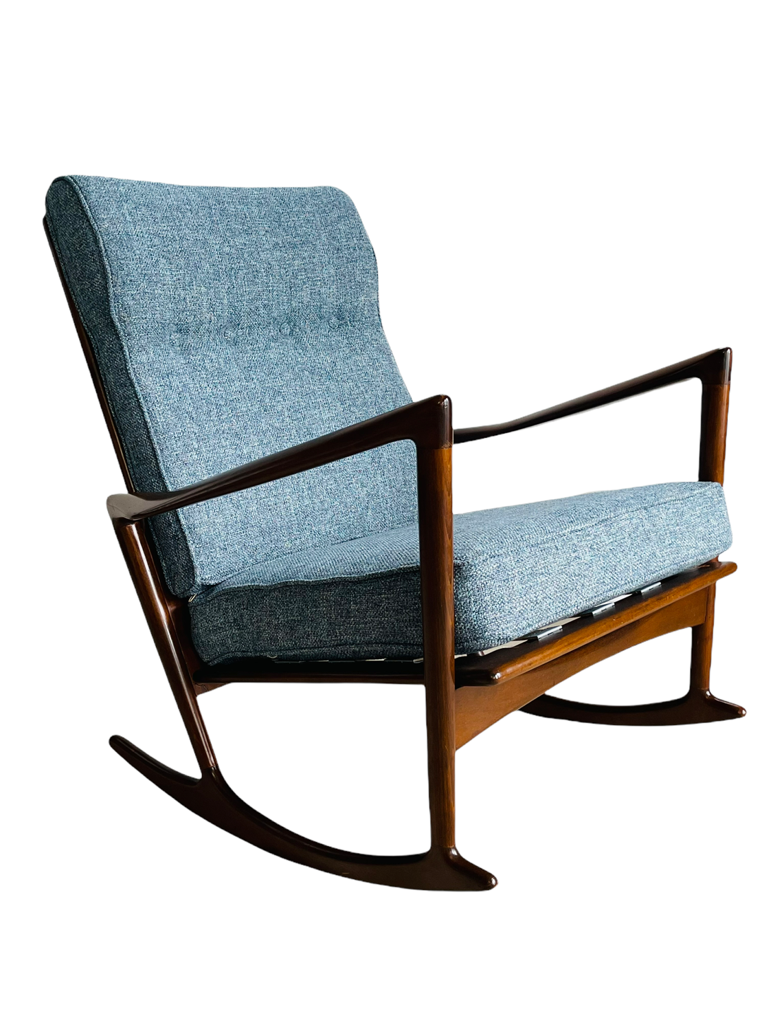 Danish Modern Walnut Rocking Chair by IB Kofod Larsen image 0