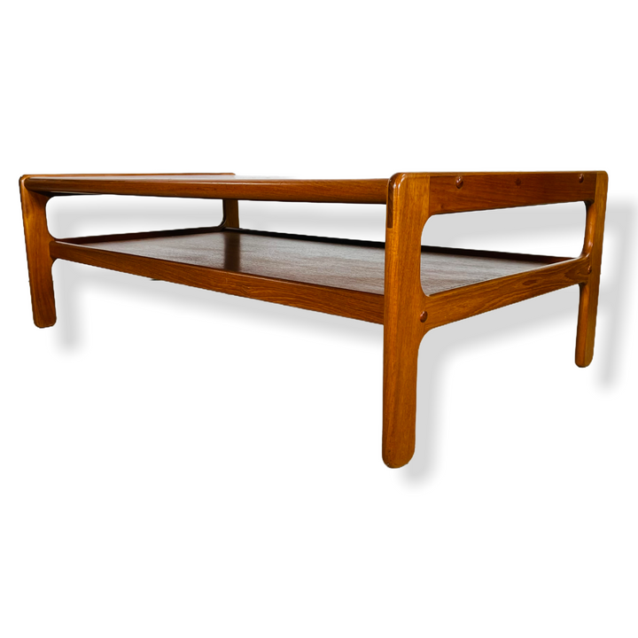 1970s Danish Modern Teak Two Tier Coffee Table by Kristensen Thomassen for Mored image 3