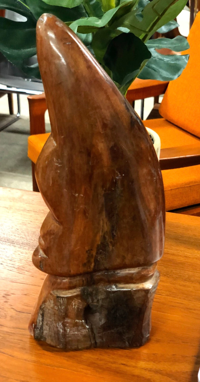 Mid-Century Modern Hand-Carved Wood One Eye Sculpture image 7