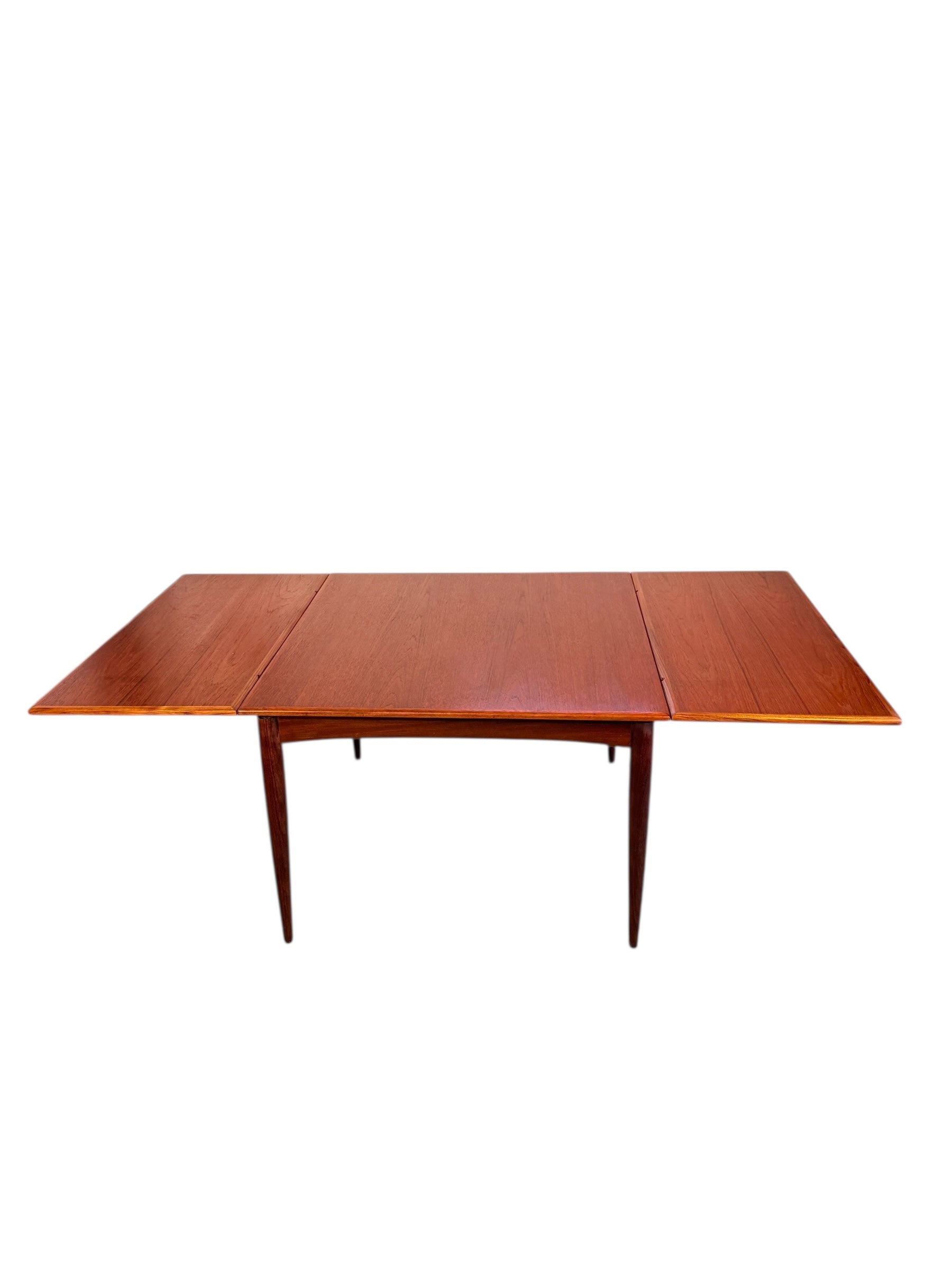 Mid Century Danish Modern Teak Draw Leaf Dining Table  image 0