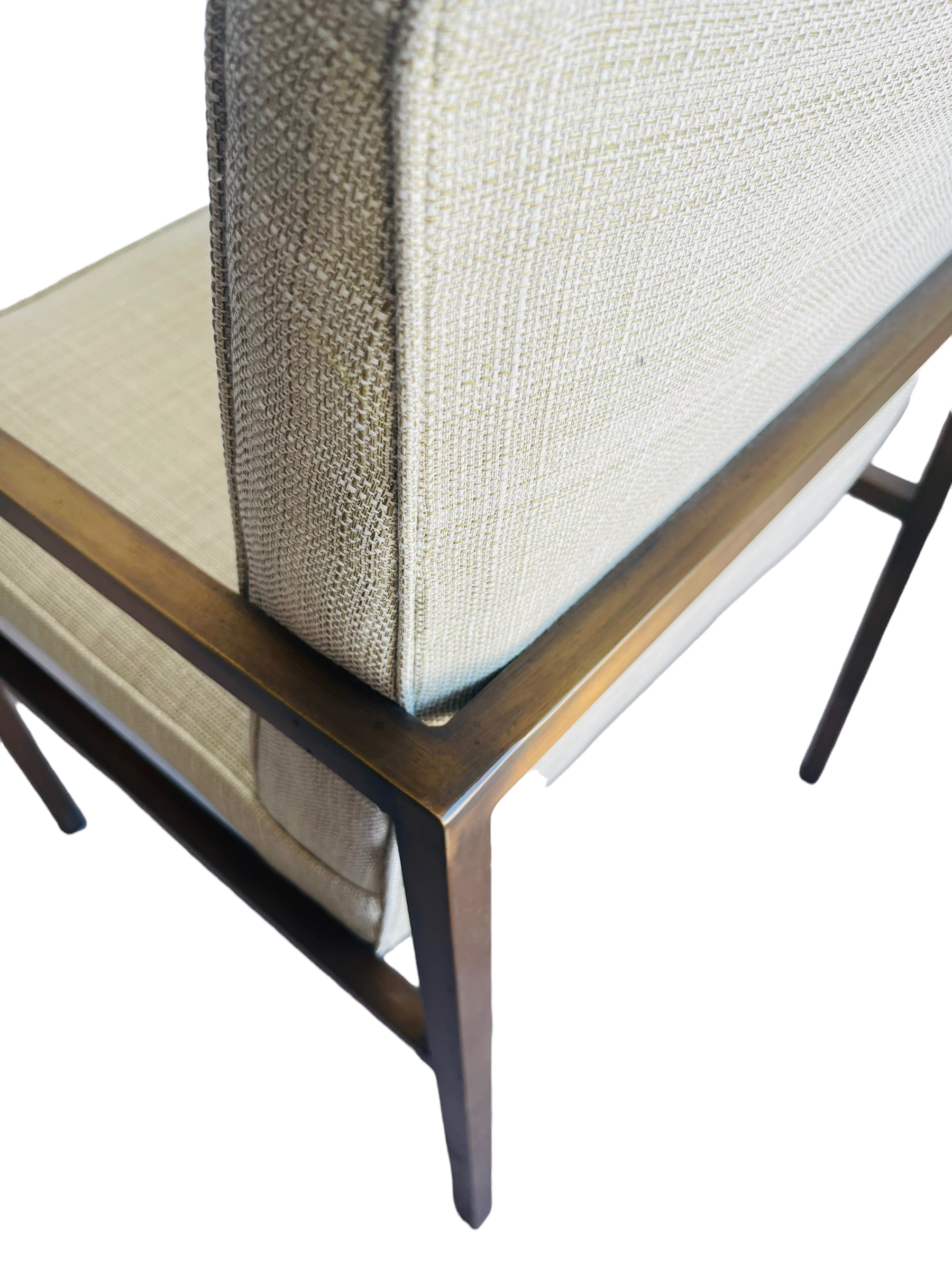 Mid Century Modern Brass Frame Armchair image 13
