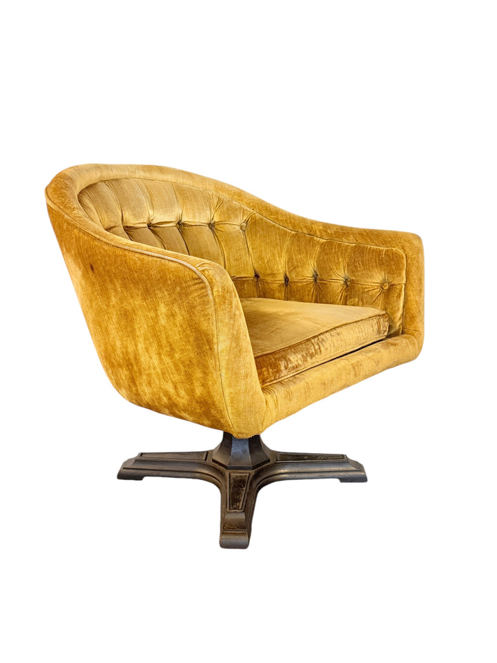 Mid Century Modern Swiveling Lounge Chair & Ottoman by ChromeCraft image 2