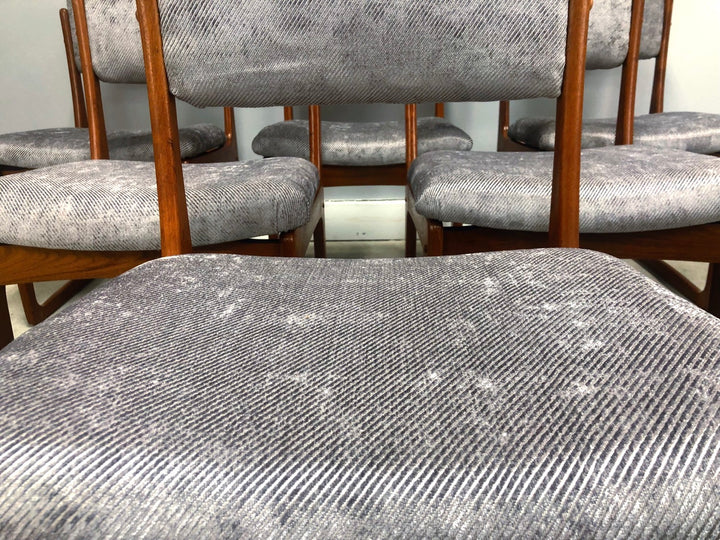 Set of 6 Danish Modern Sculptured Teak Dining Chairs image 5