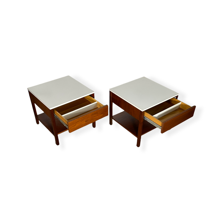 Pair Florence Knoll Walnut Nightstands  image 2