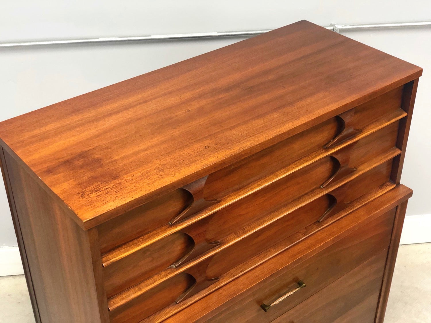 Mid-Century Modern Highboy Dresser By Kent Coffey Perspecta image 5
