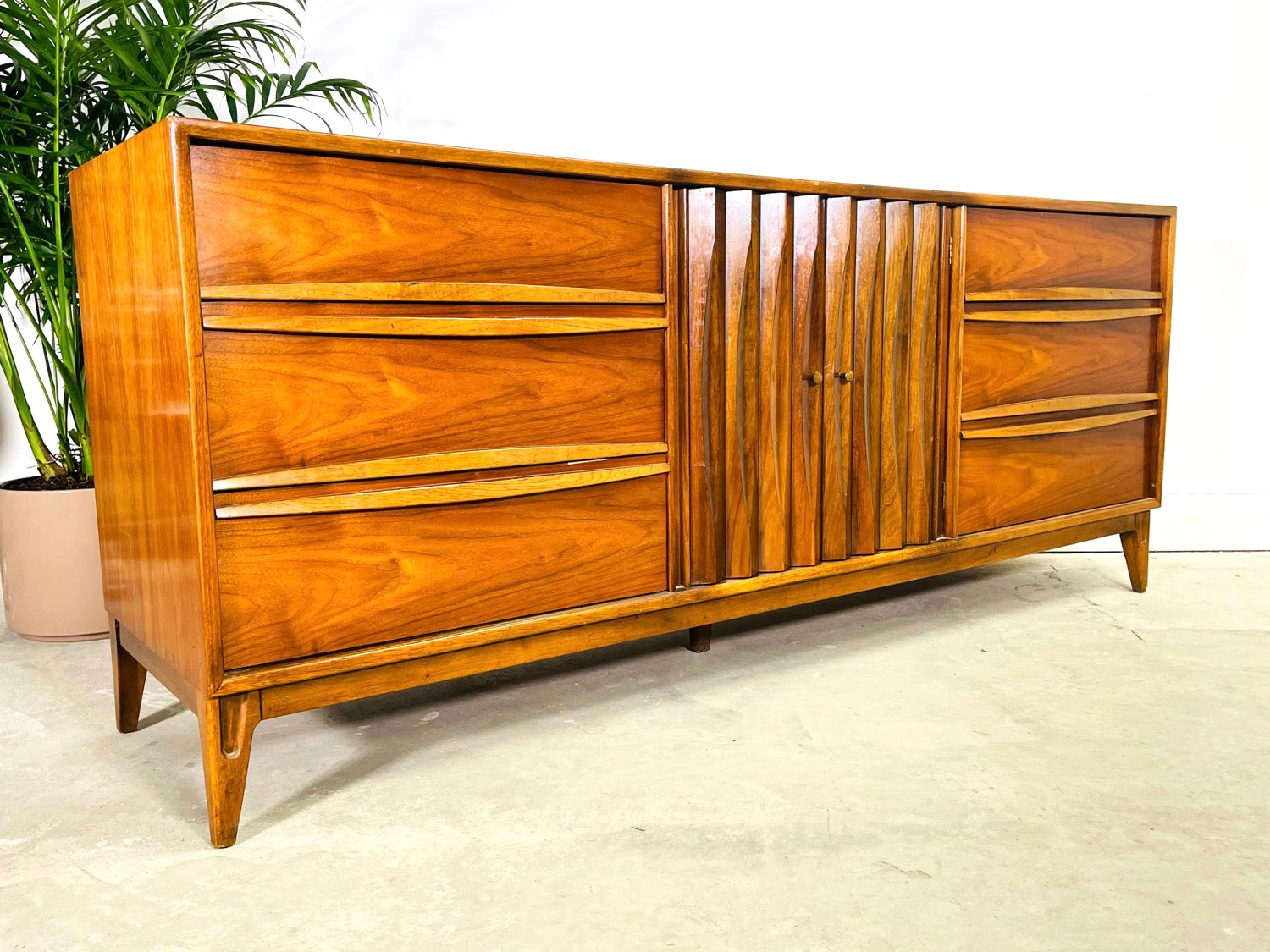 Mid-Century Modern Walnut Dresser / Credenza by Thomasville Furniture image 1