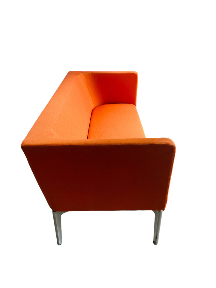 Steelcase Bivi Rumble Seat Collection: Vibrant Orange Modern Sofa image 3
