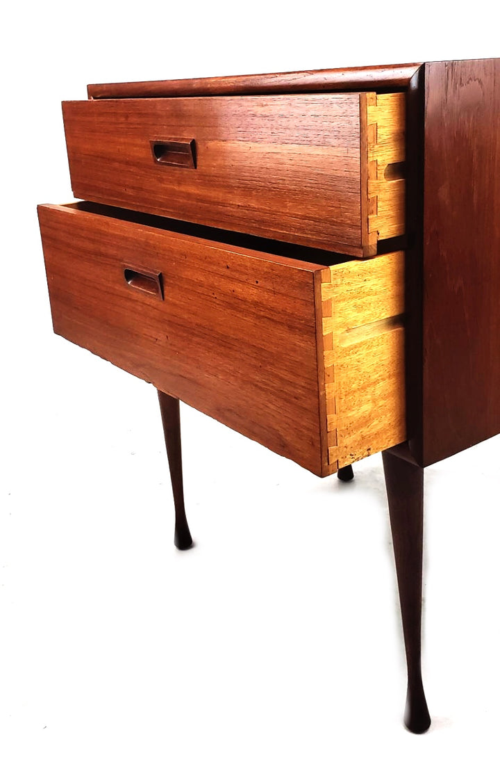 Mid Centuey Danish Modern Two Drawer Teak Table image 2
