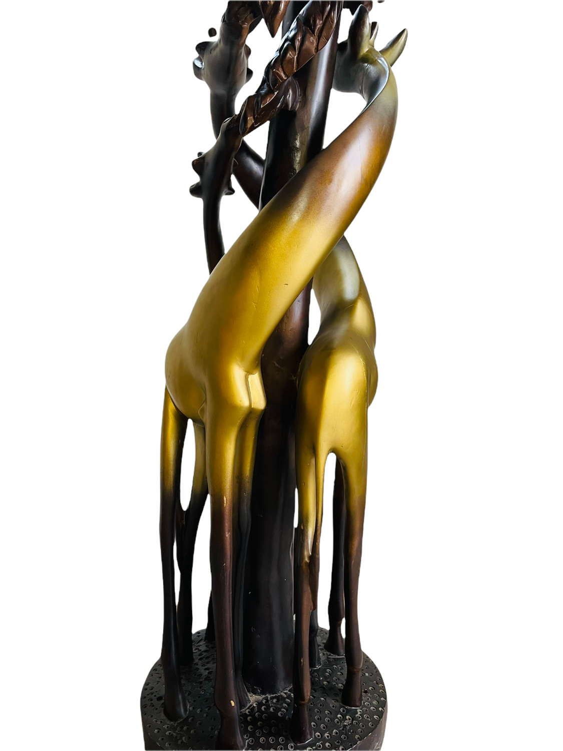 Vintage Hand Sculpture of Three Giraffe  image 10