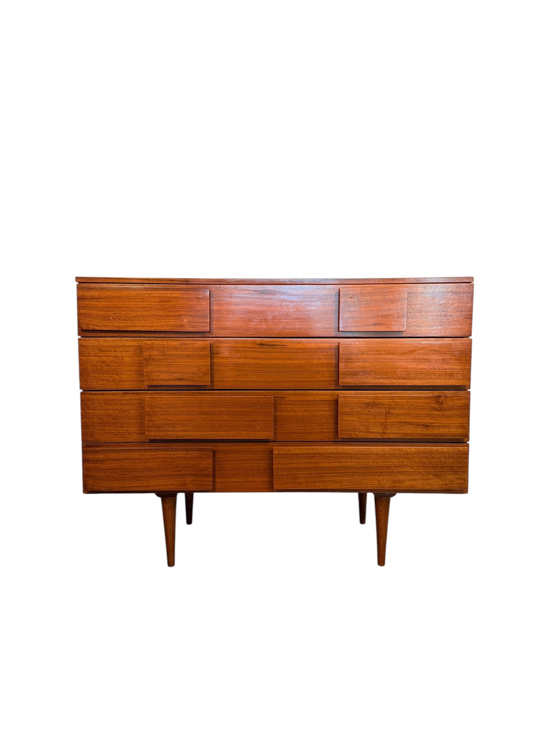 Mid-Century Modern Walnut Dresser – Italian Style image 0