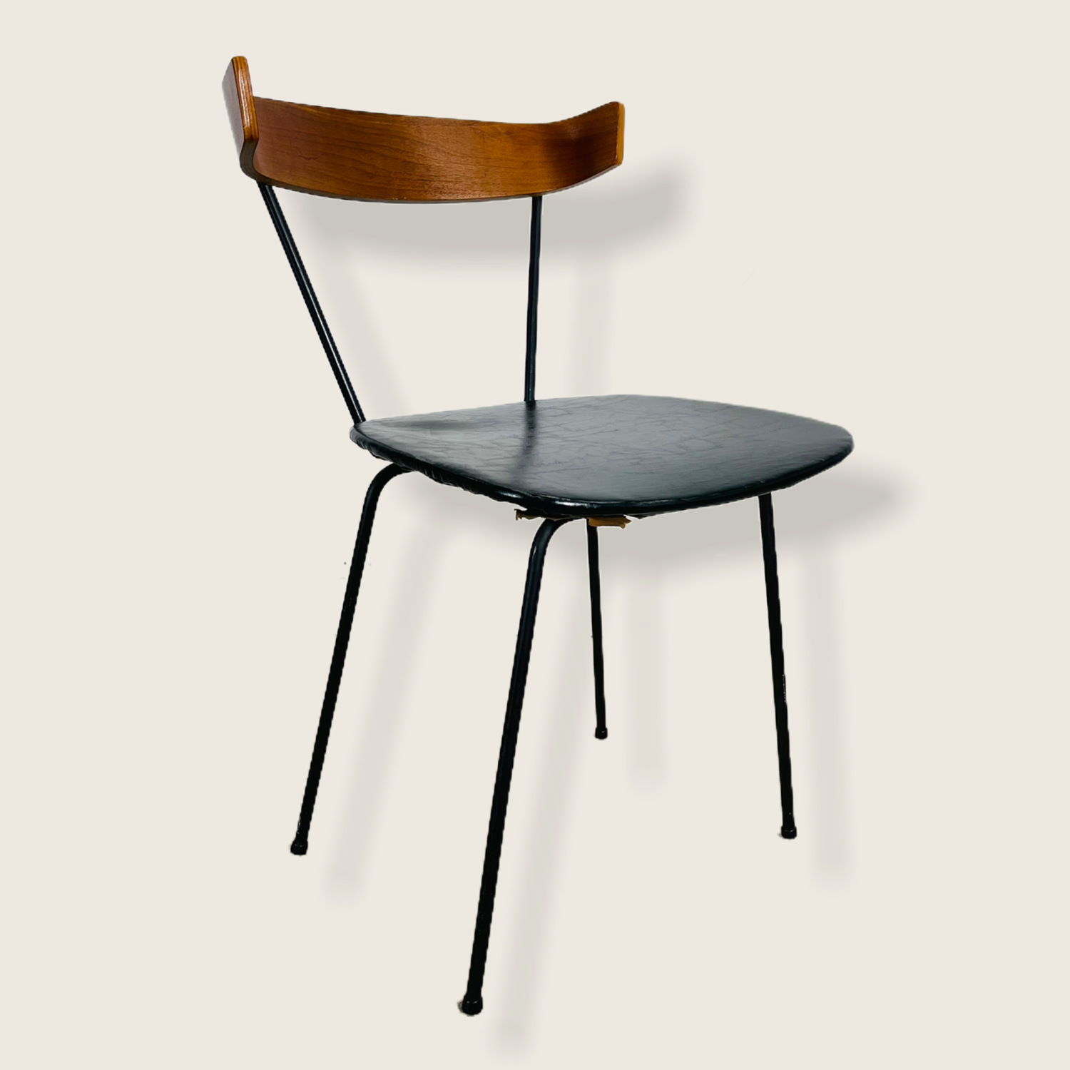 Mid-Century Modern Paul McCobb Style 1535 Iron & Walnut Desk or Dining Chair image 2