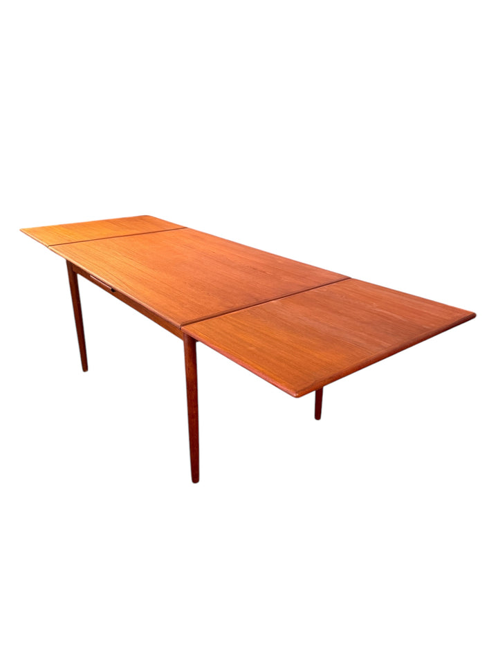 Mid Century Danish Modern Teak Draw Leaf Dining Table image 0