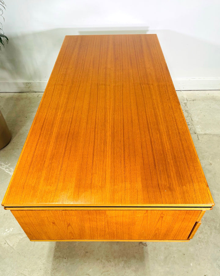 Danish Modern Teak Executive Desk with Bookcase by Bent Silberg Mobler image 8