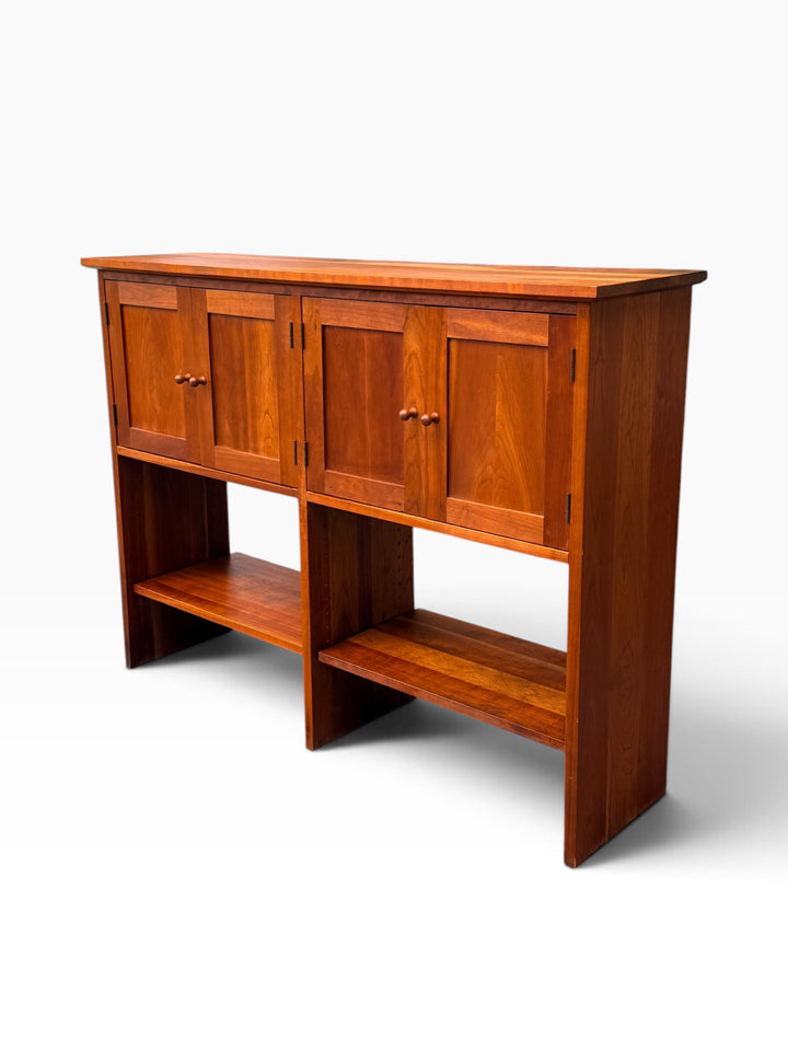 Cherry console table, opposite angle view