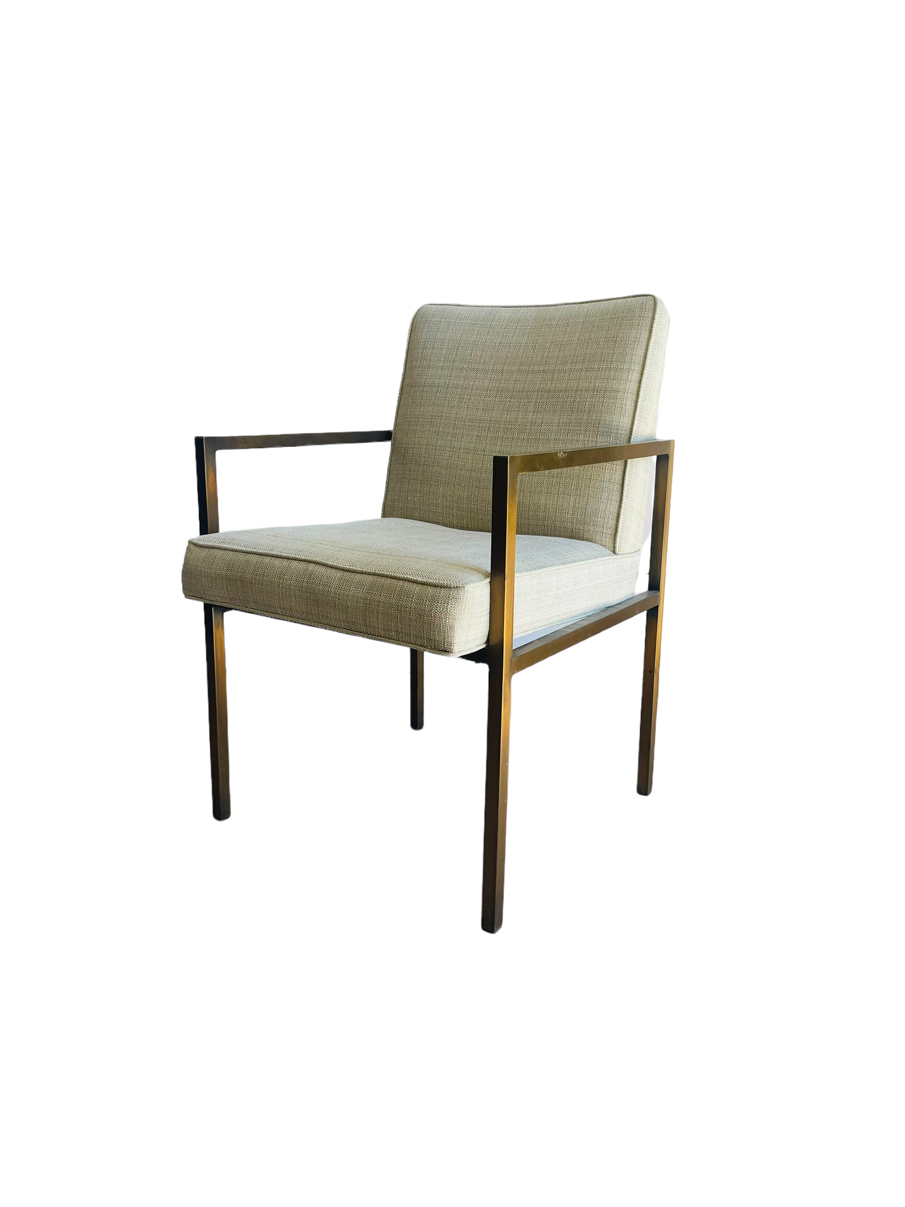 Mid Century Modern Brass Frame Armchair image 8