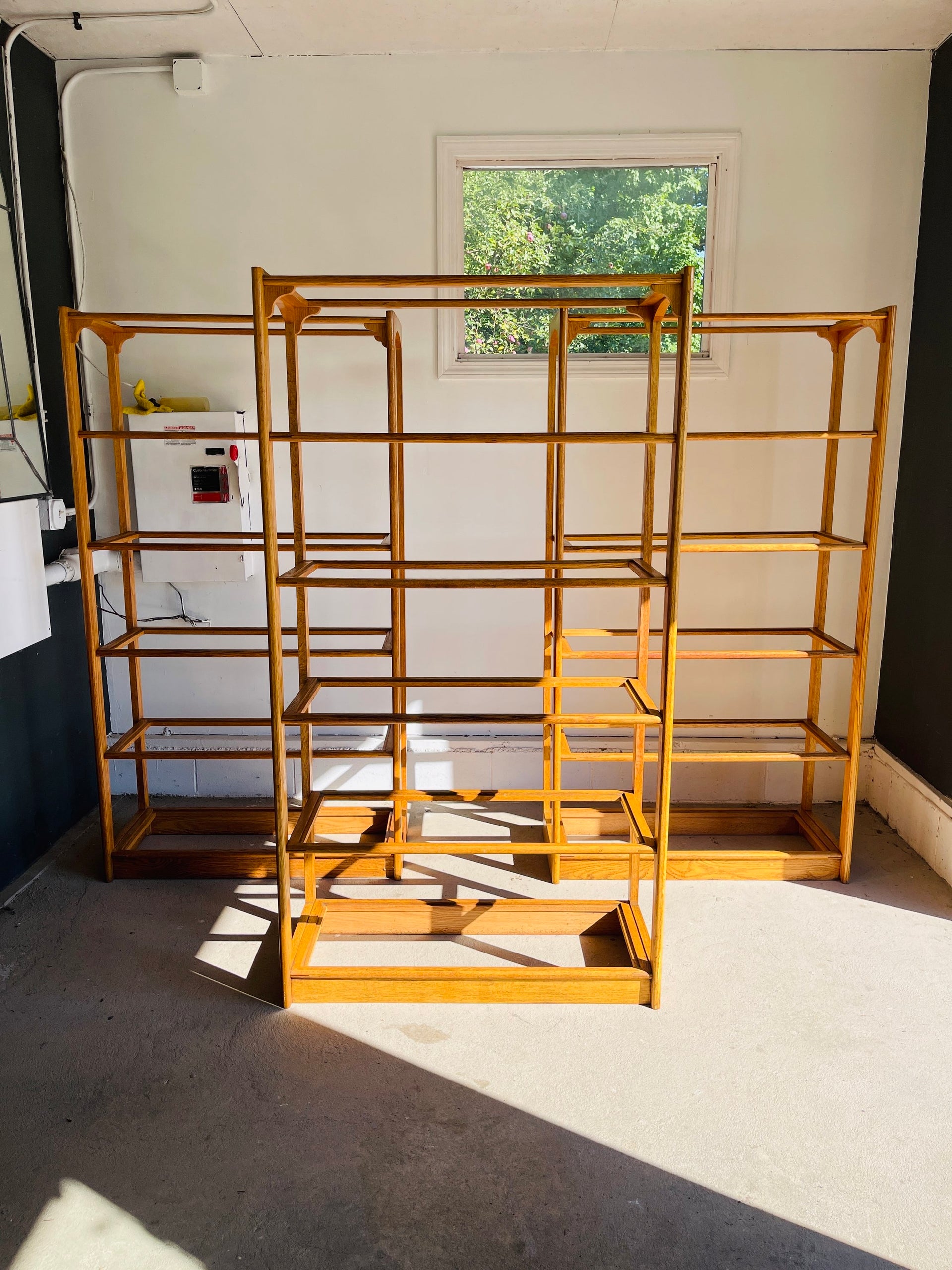 Custom oak glass shelving / 3 Units Available ￼ image 0