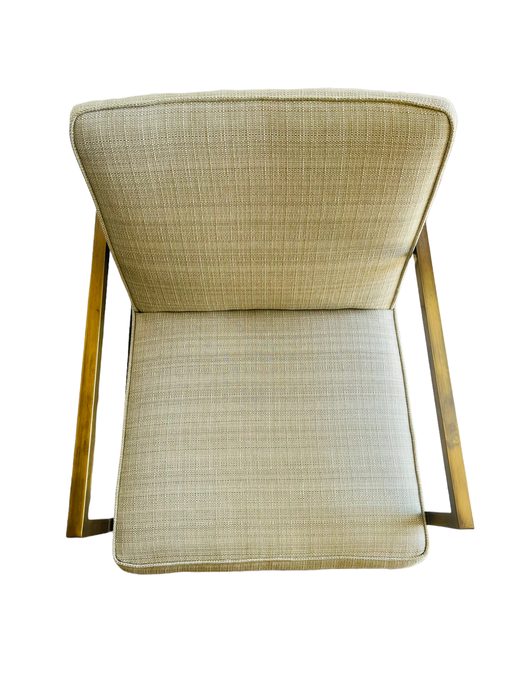 Mid Century Modern Brass Frame Armchair image 12