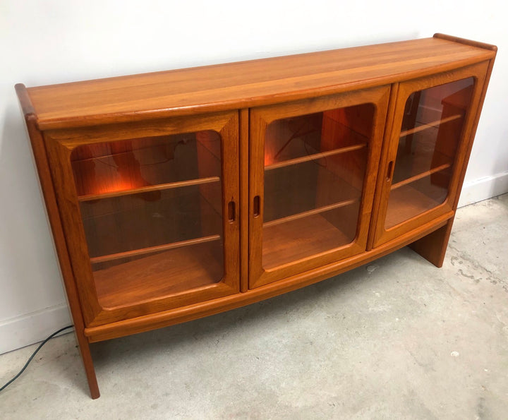 Mid-Century Modern Teak Bookcase with Glass Doors In Style of J.L. Moller image 10