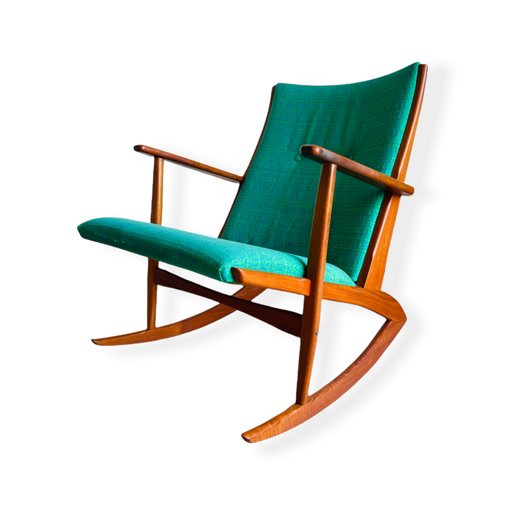 Danish Modern Sculpted Teak Rocker by Holgar Georg Jensen, 1958 image 3