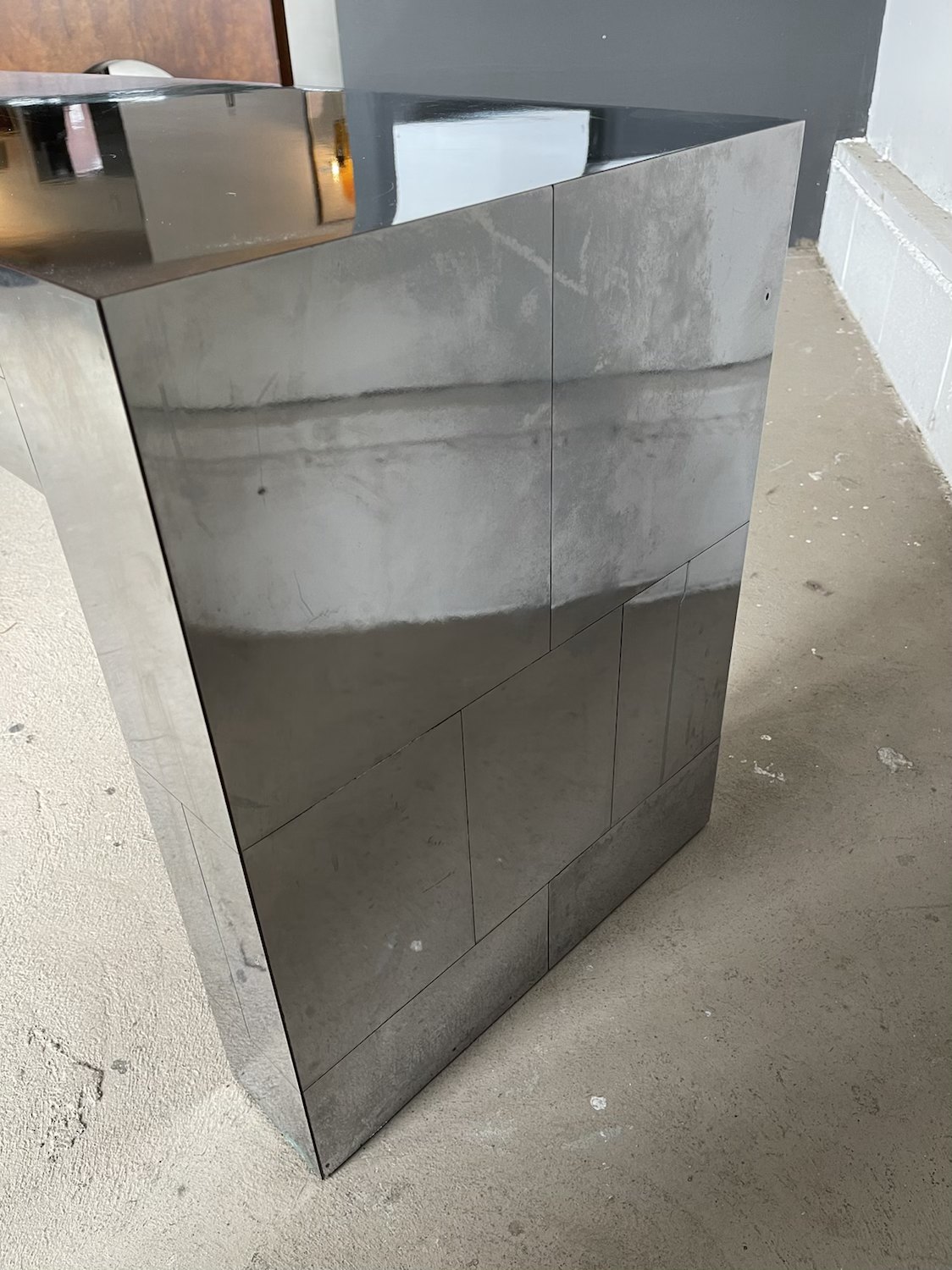 Long Console Table in Style of Paul Evans Cityscape  image 6