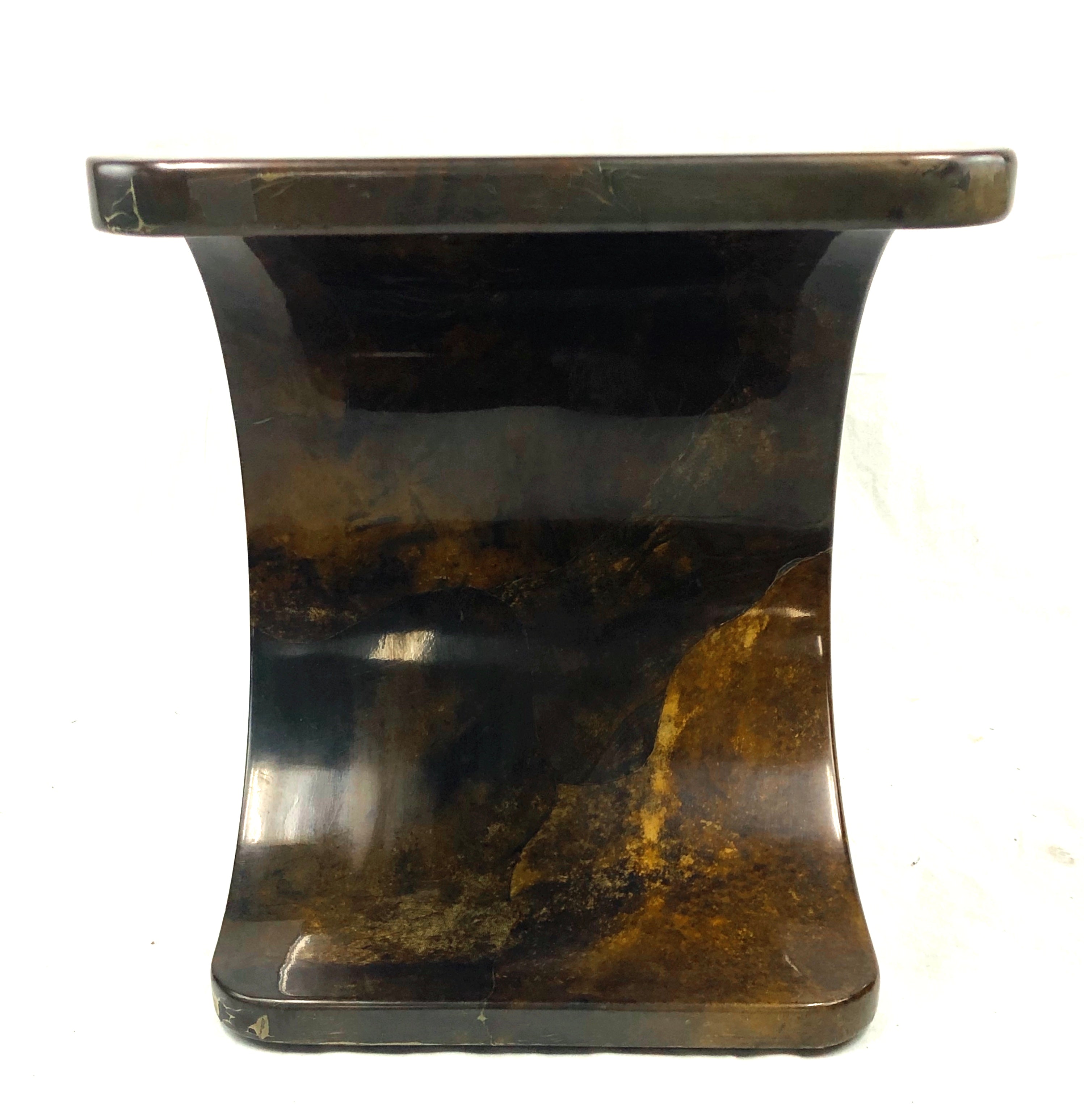 Mid Century Italian Modern Goatskin End Table by Aldo Tura image 8