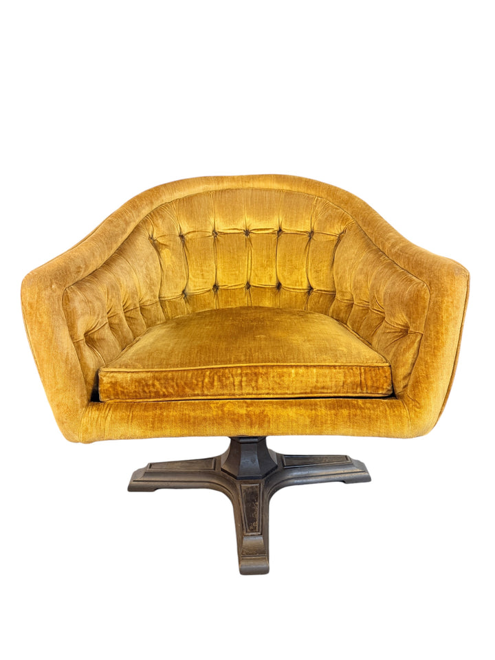 Mid Century Modern Swiveling Lounge Chair & Ottoman by ChromeCraft image 9