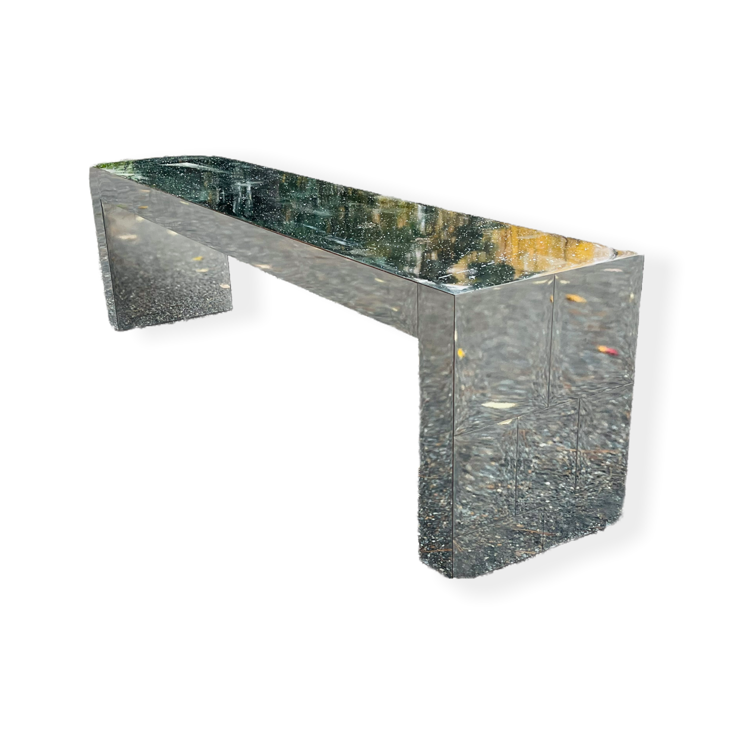 Long Console Table in Style of Paul Evans Cityscape  image 1