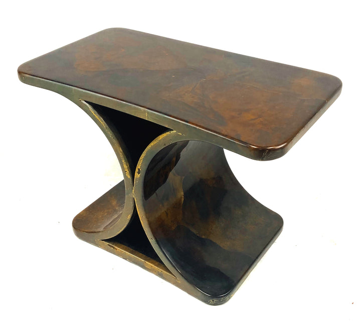 Mid Century Italian Modern Goatskin End Table by Aldo Tura image 0