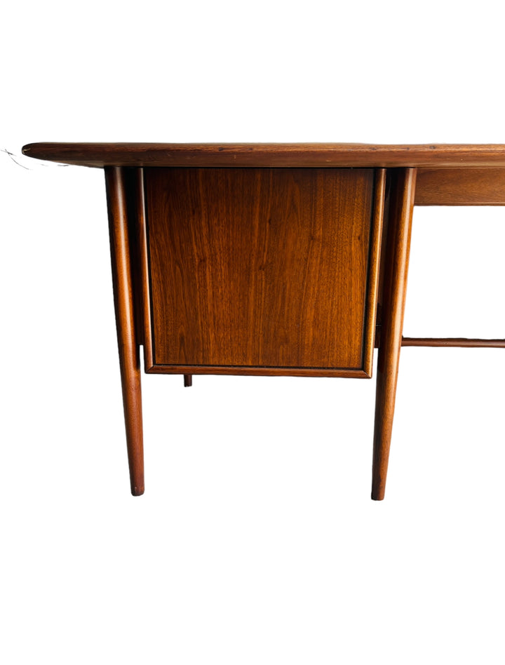 Mid Century Modern Walnut Executive Desk by Castillian Alma image 11