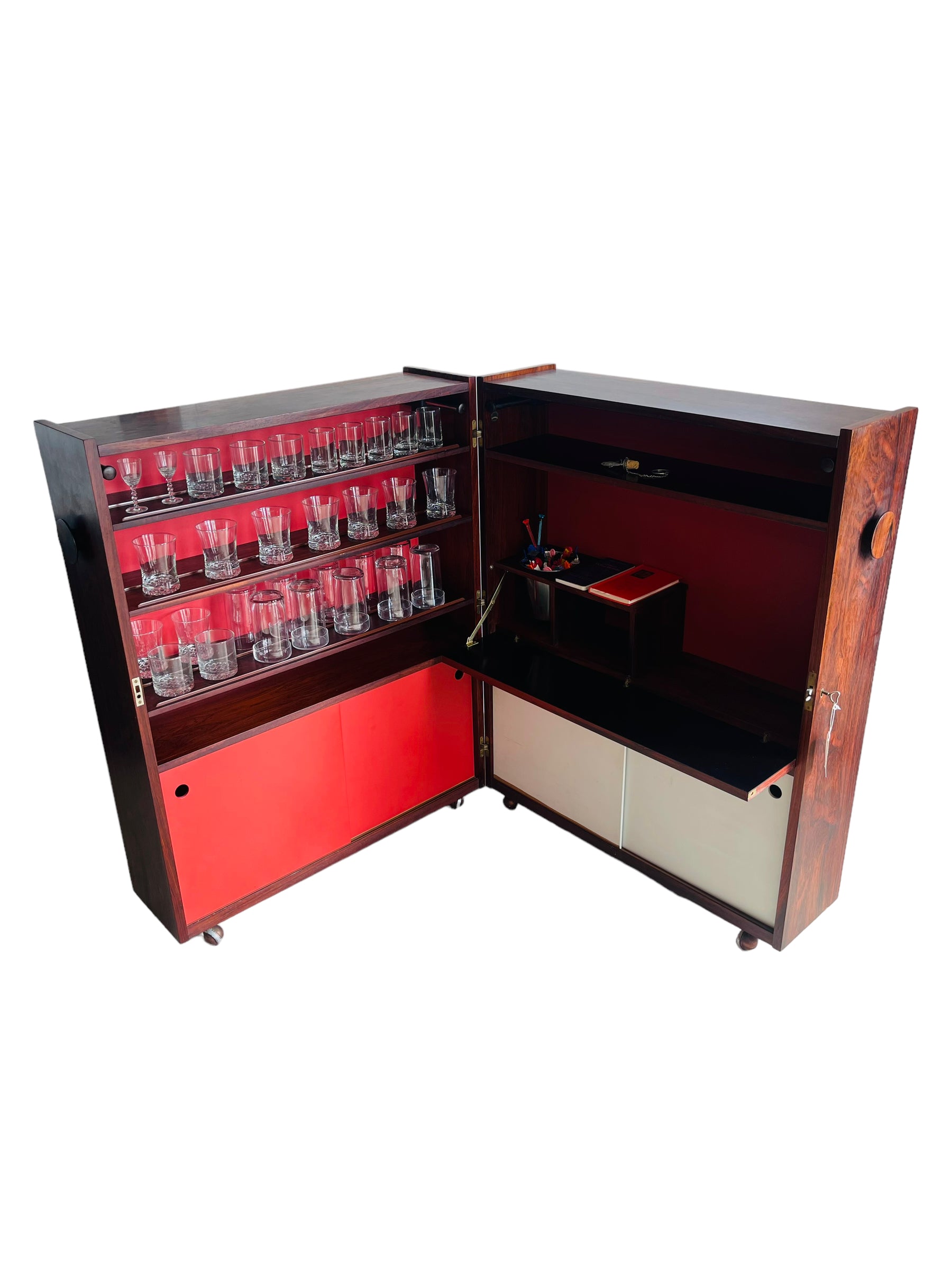 Danish Modern Rosewood Foldable Bar Johannes Andersen  image 2