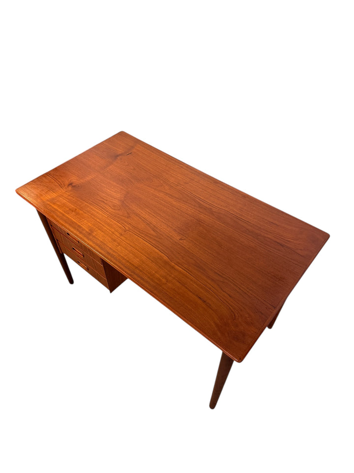 Danish Teak Writing Desk by Arne Vodder with Sliding Drawers image 9