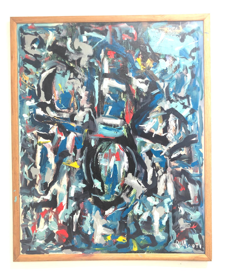 R Monti Abstract Oil on Canvas  image 0