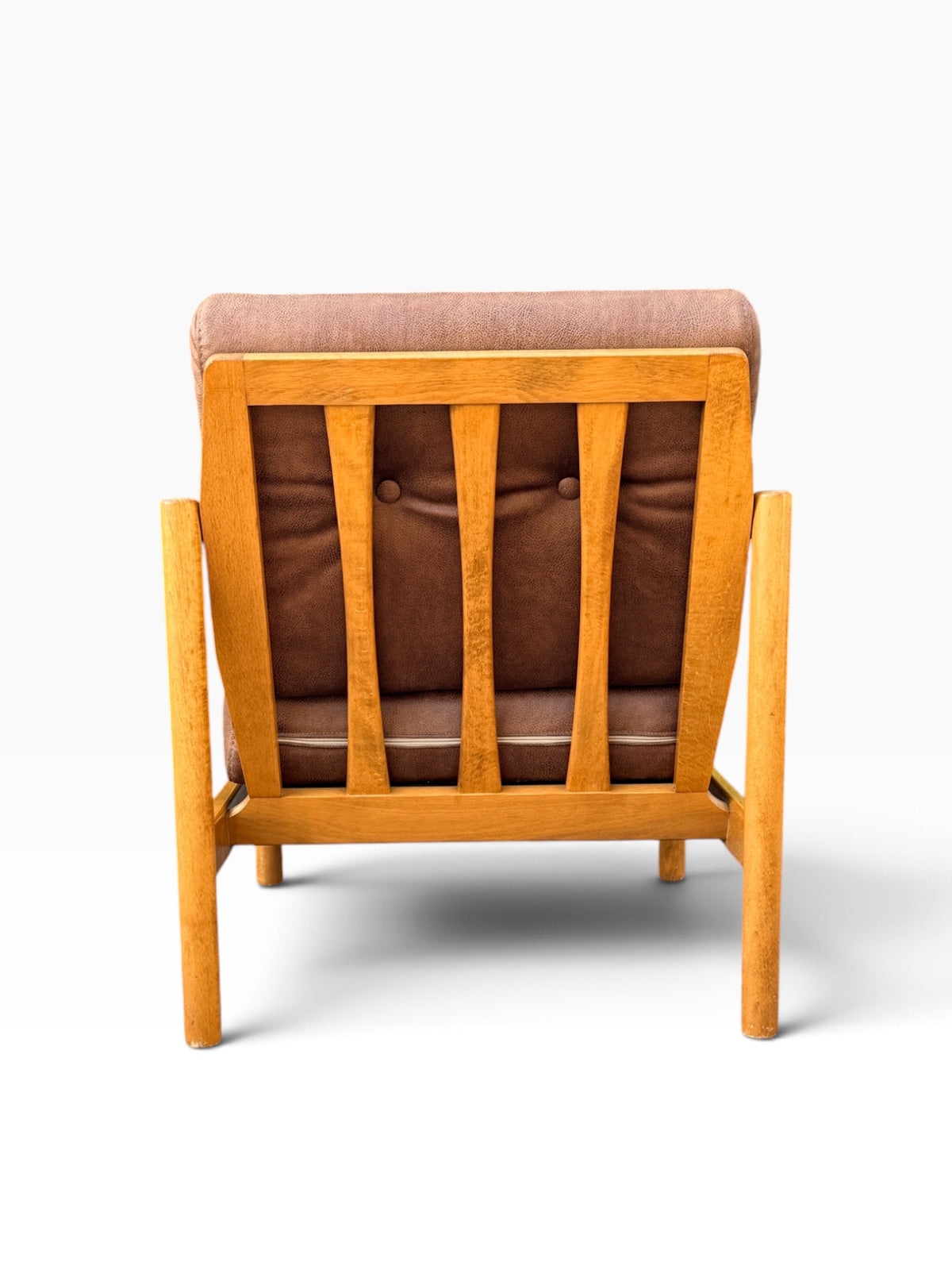 Back view of Danish lounge chair