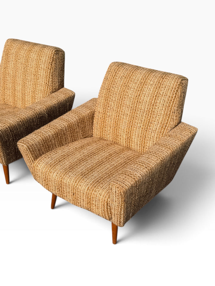 Elevated detail of lounge chair seat and arms