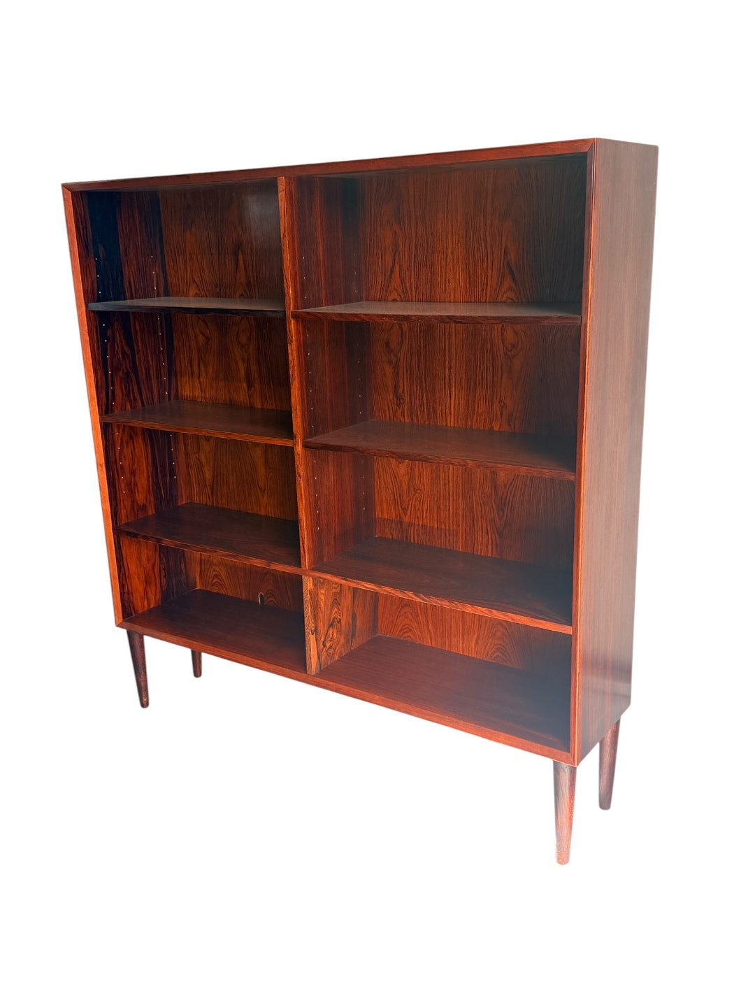Mid-Century Danish Modern Rosewood Bookcase - Left Angle View