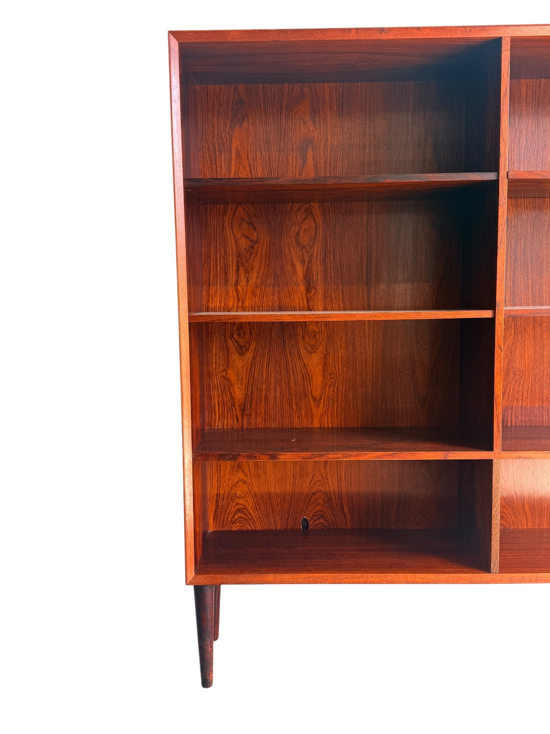 Mid-Century Danish Modern Rosewood Bookcase - Right Angle View