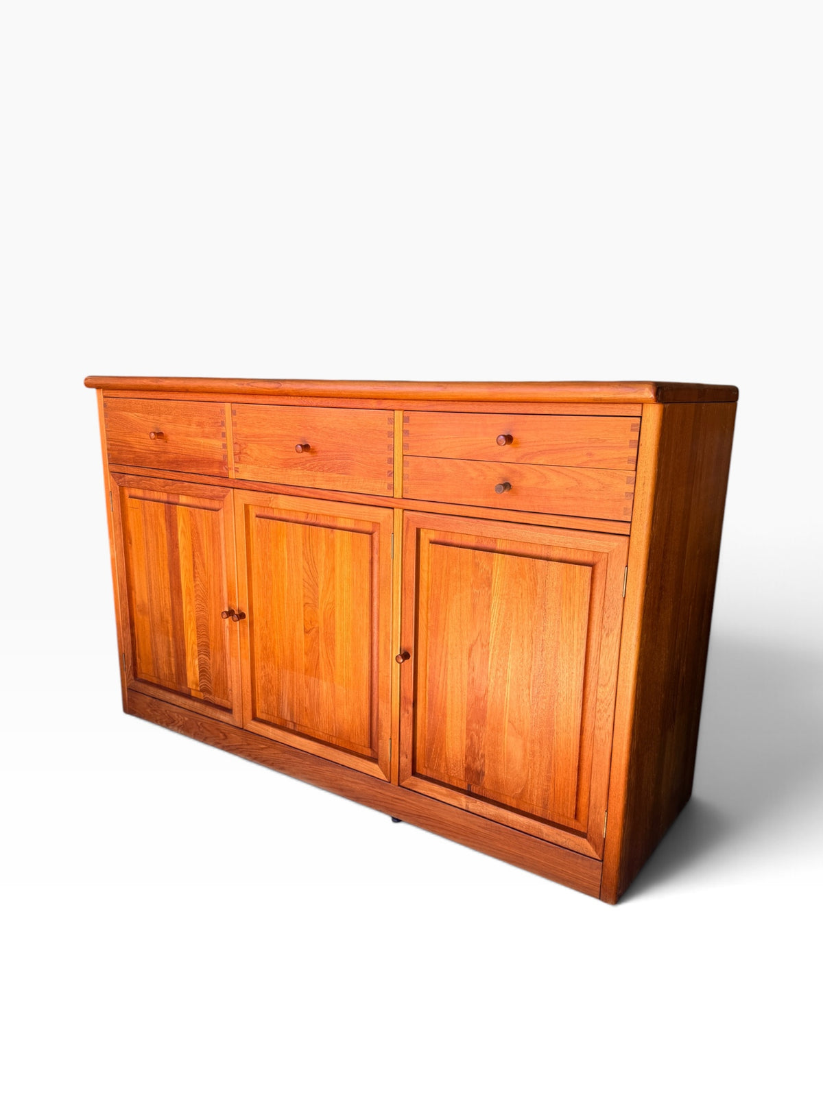 Teak sideboard, angled view