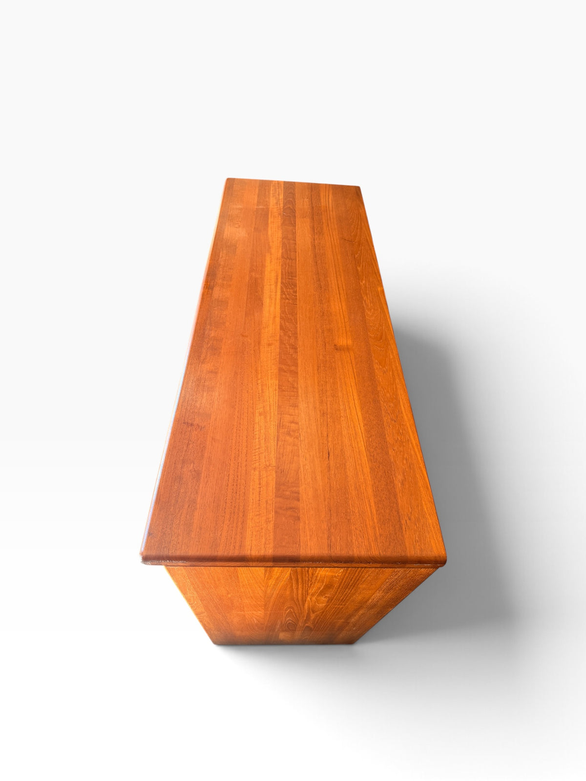Teak sideboard top view