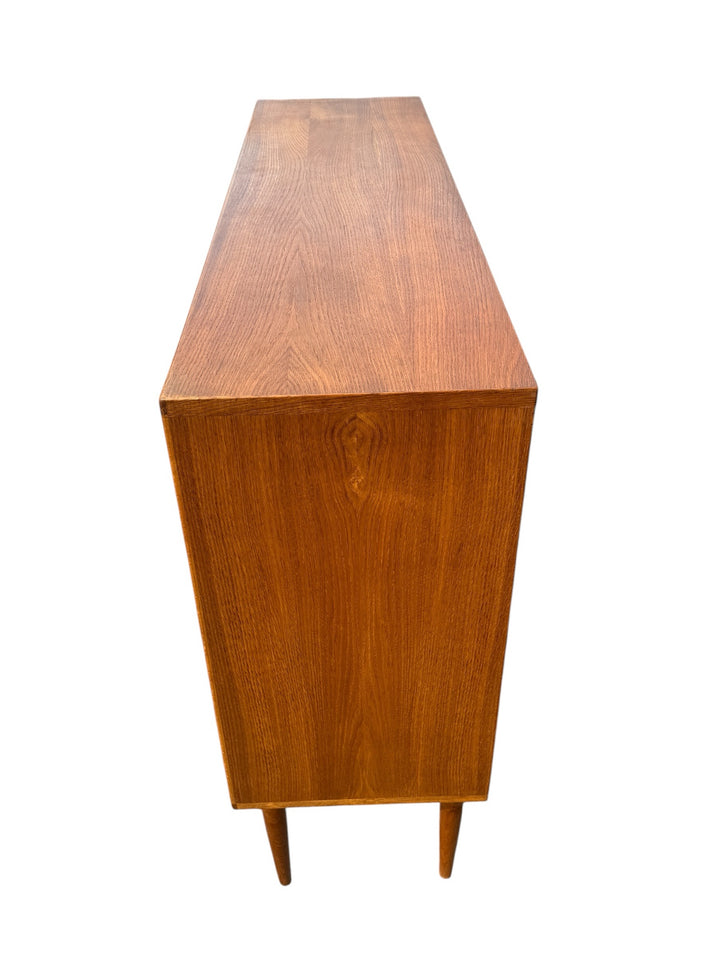 Danish Teak and White Oak Highboard, top surface and right side panel