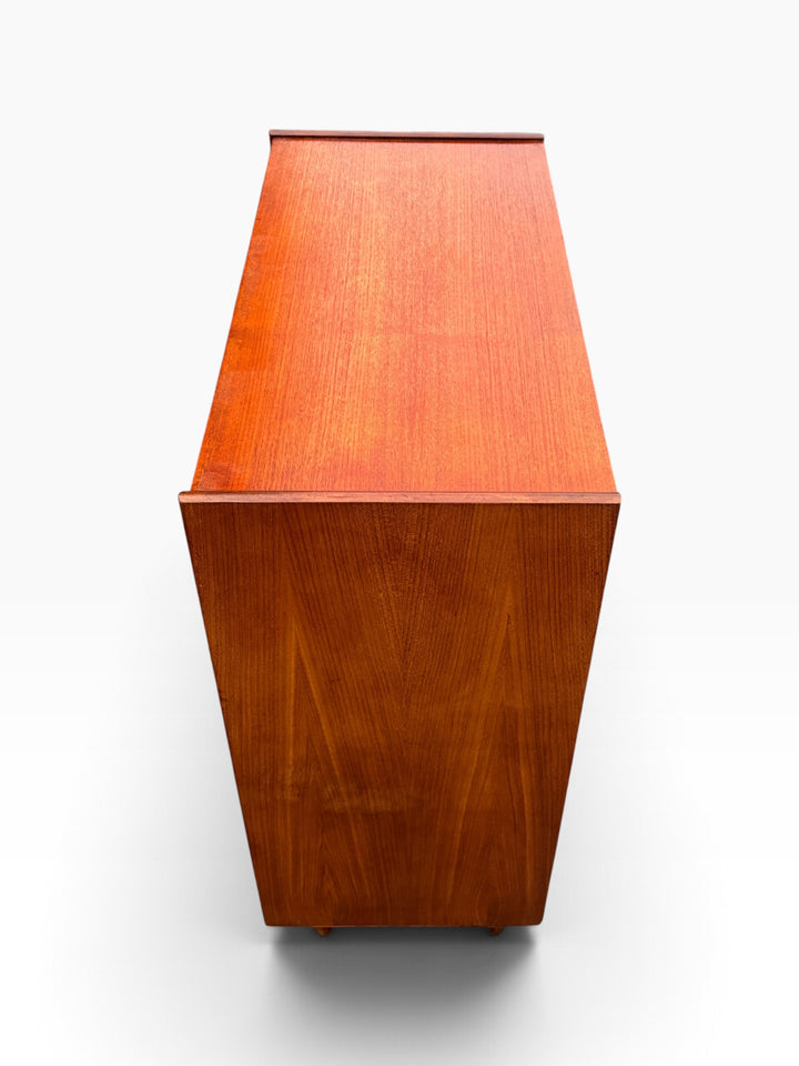 Teak dresser top view