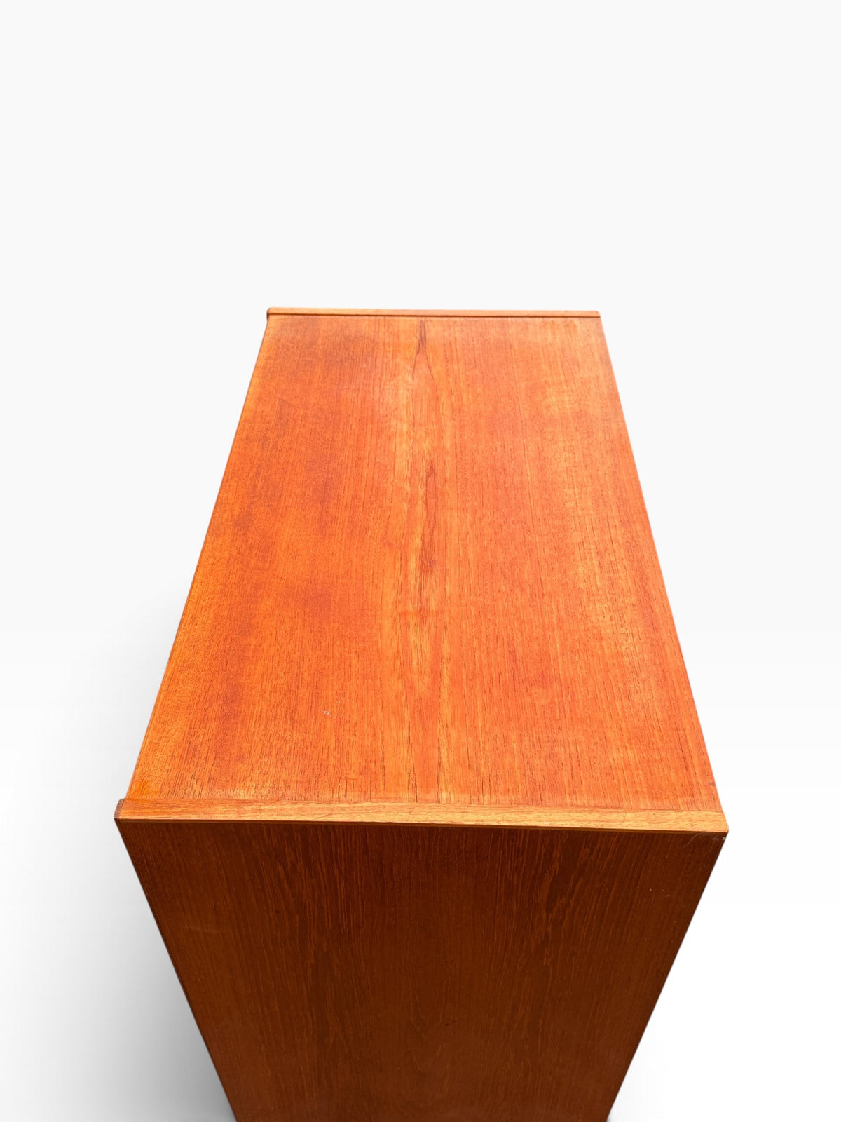 Teak dresser top view