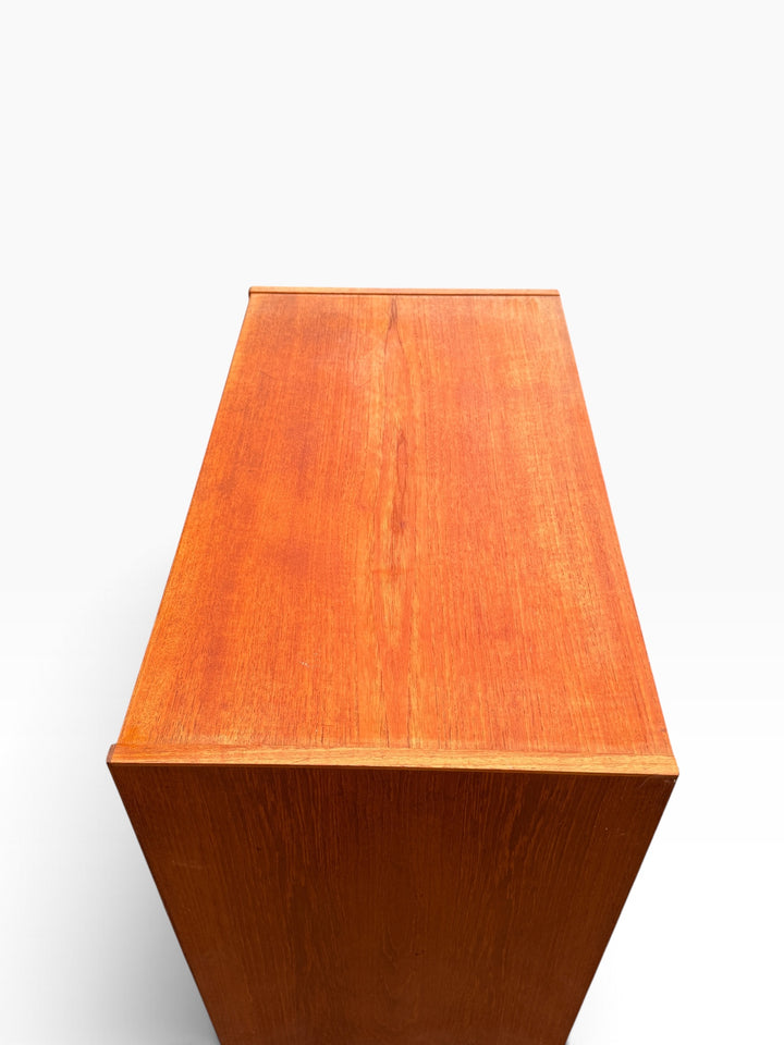 Teak dresser top view