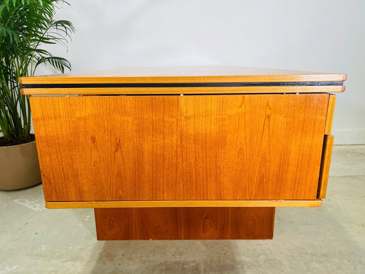 Danish Modern Teak Executive Desk with Bookcase by Bent Silberg Mobler image 7