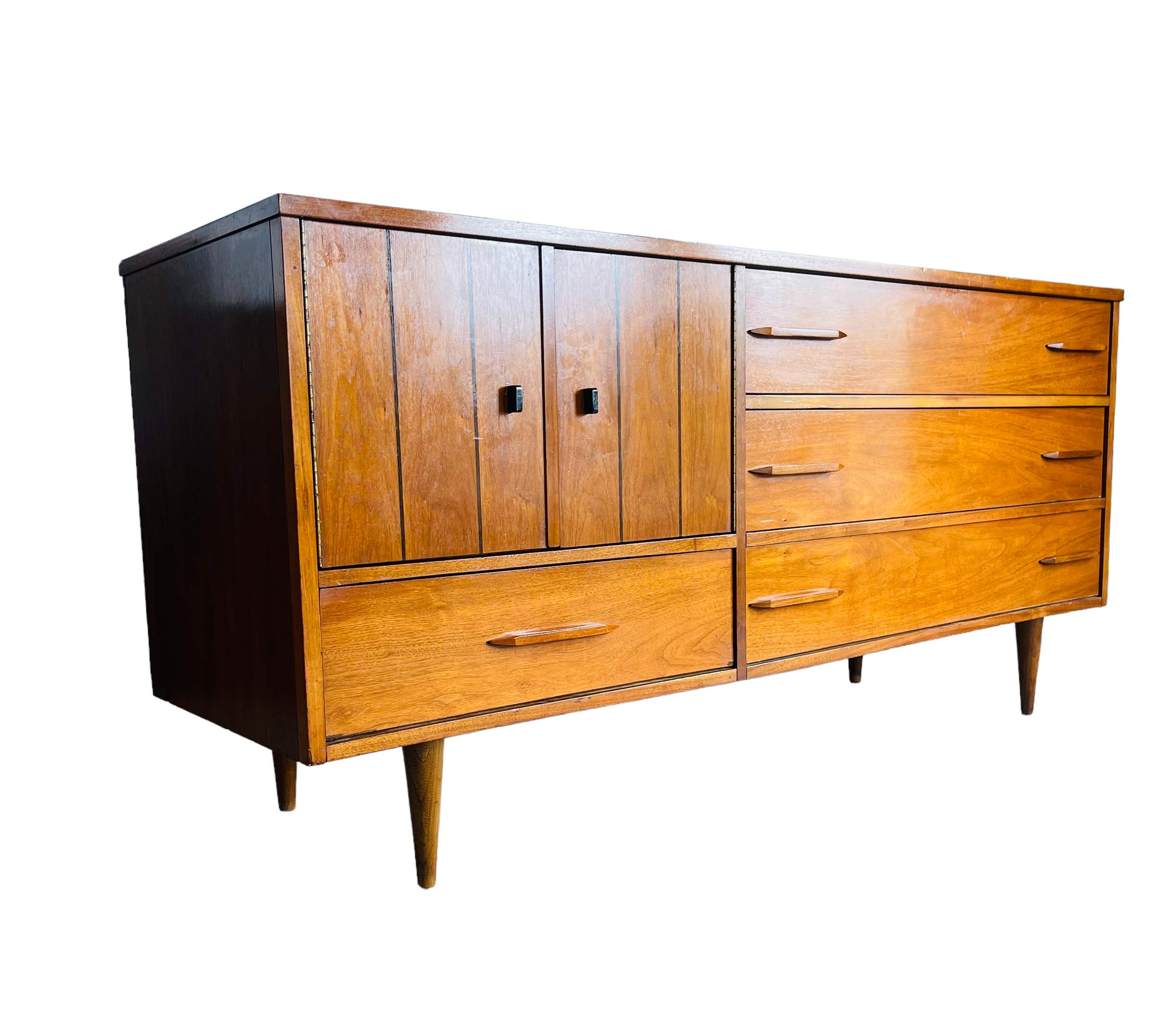 Mid Century Modern Walnut Credenza / Dresser image 0
