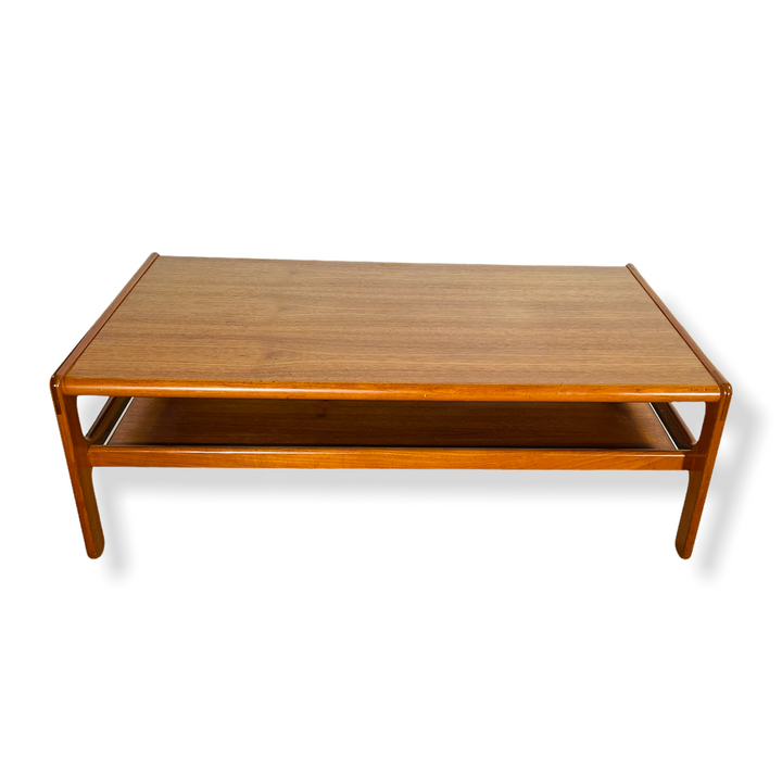 1970s Danish Modern Teak Two Tier Coffee Table by Kristensen Thomassen for Mored image 2
