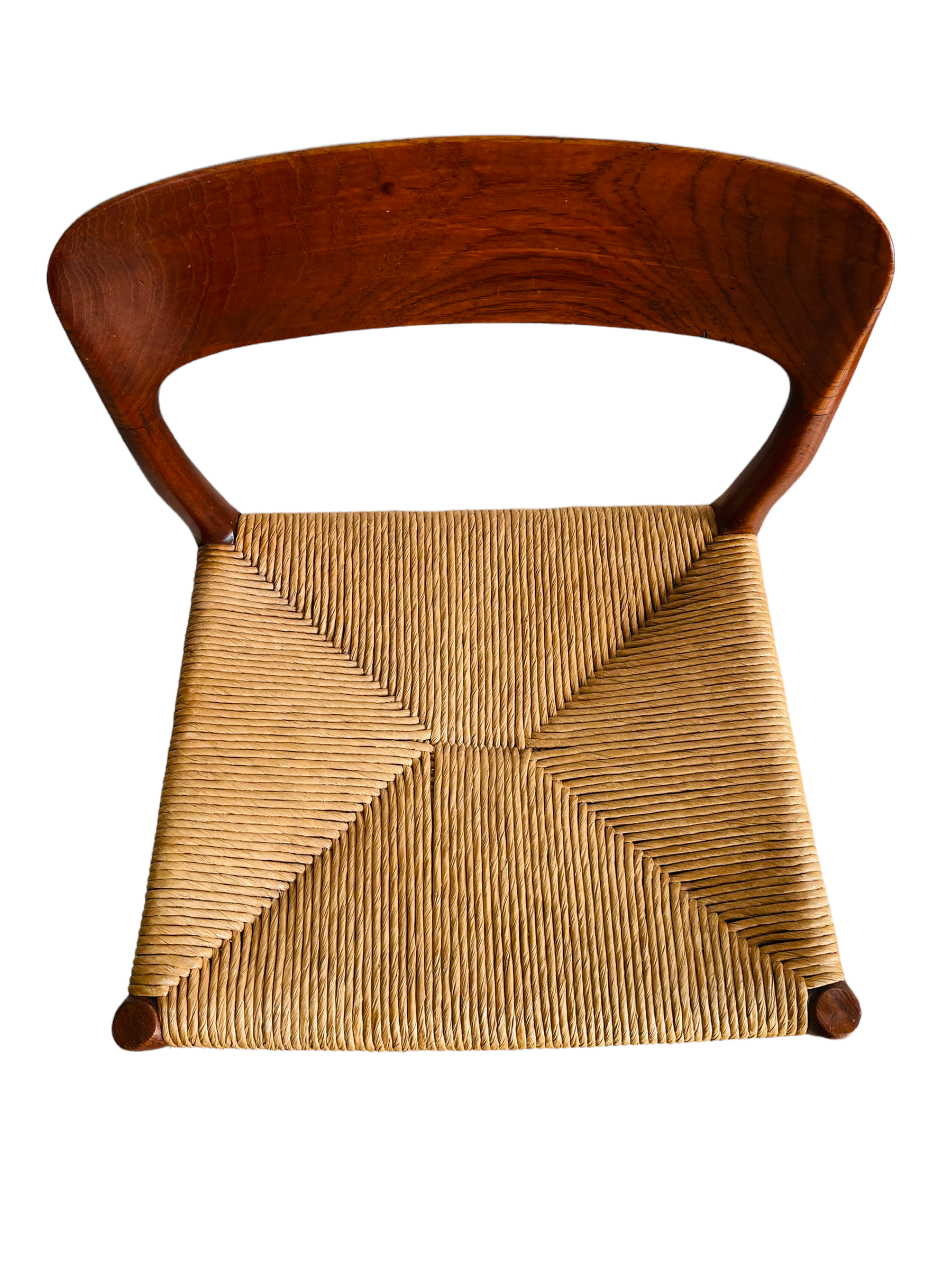 Pair Danish Modern Niels Moller Model #75 Paper Cord Chairs image 6