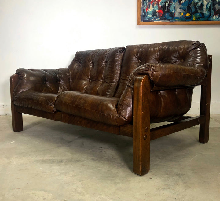 Mid-Century Modern Tufted Loveseat image 2